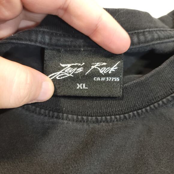 Jays Rock Graphic Crew Neck Short Sleeve Shirt Mens Size Extra Large XL Black - Picture 5 of 11